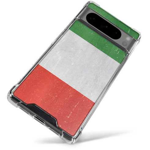 Italy Flag Distressed Google Pixel 8 Pro Clear Case